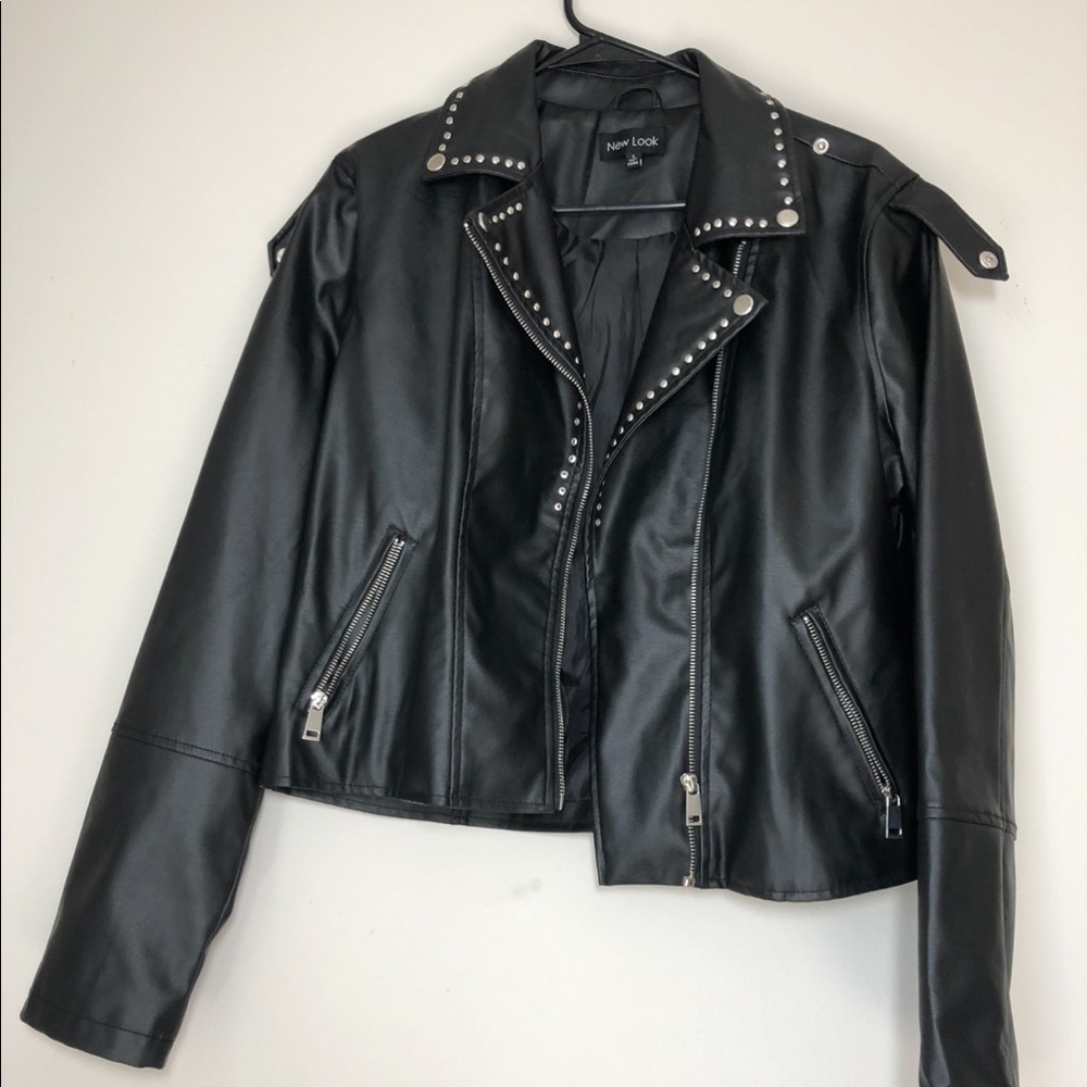Black Leather Biker Jacket